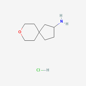 molecular formula C9H18ClNO B2829710 8-Oxaspiro[4.5]decan-3-amine;hydrochloride CAS No. 2309468-38-8