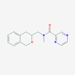 molecular formula C16H17N3O2 B2829714 N-(isochroman-3-ylmethyl)-N-methylpyrazine-2-carboxamide CAS No. 2034581-96-7