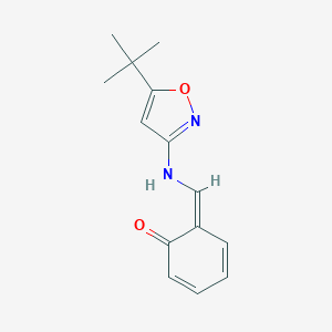 molecular formula C14H16N2O2 B282973 (6Z)-6-[[(5-tert-butyl-1,2-oxazol-3-yl)amino]methylidene]cyclohexa-2,4-dien-1-one 