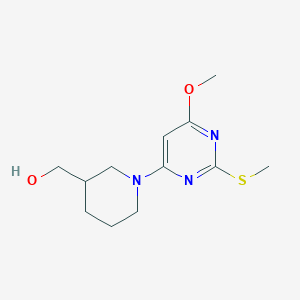 molecular formula C12H19N3O2S B2829730 (1-(6-Methoxy-2-(methylthio)pyrimidin-4-yl)piperidin-3-yl)methanol CAS No. 1353985-24-6