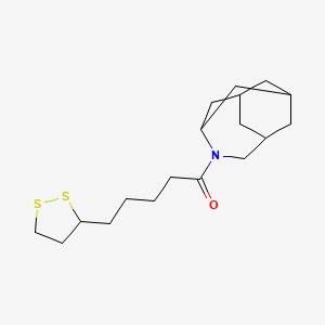 molecular formula C18H29NOS2 B2829740 1-{4-Azatricyclo[4.3.1.1^{3,8}]undecan-4-yl}-5-(1,2-dithiolan-3-yl)pentan-1-one CAS No. 1808598-15-3