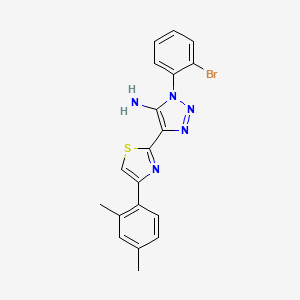molecular formula C19H16BrN5S B2829741 1-(2-溴苯基)-4-(4-(2,4-二甲基苯基)-1,3-噻唑-2-基)-1H-1,2,3-三唑-5-胺 CAS No. 1251693-99-8