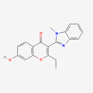 molecular formula C19H16N2O3 B2829746 2-乙基-7-羟基-3-(1-甲基苯并咪唑-2-基)香豆素-4-酮 CAS No. 314745-55-6