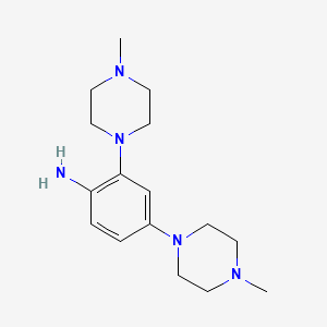 molecular formula C16H27N5 B2829752 2,4-双(4-甲基哌嗪-1-基)苯胺 CAS No. 797813-15-1