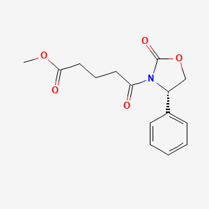 molecular formula C15H17NO5 B2829754 (S)-Methyl 5-oxo-5-(2-oxo-4-phenyloxazolidin-3-yl)pentanoate CAS No. 477558-79-5