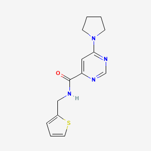 6-(pyrrolidin-1-yl)-N-(thiophen-2-ylmethyl)pyrimidine-4-carboxamide