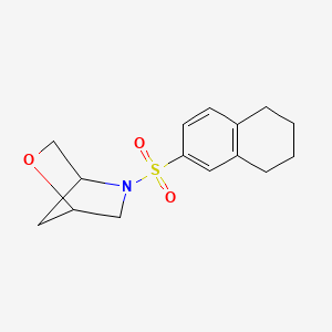 molecular formula C15H19NO3S B2829764 5-((5,6,7,8-Tetrahydronaphthalen-2-yl)sulfonyl)-2-oxa-5-azabicyclo[2.2.1]heptane CAS No. 2034559-08-3
