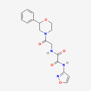 molecular formula C17H18N4O5 B2829767 N1-(异噁唑-3-基)-N2-(2-氧代-2-(2-苯基吗啉基)乙基)草酰胺 CAS No. 954092-74-1