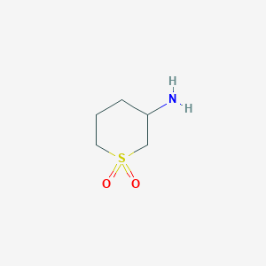 molecular formula C5H11NO2S B2829773 3-Amino-1$l^{6}-thiane-1,1-dione CAS No. 117593-43-8; 76943-07-2