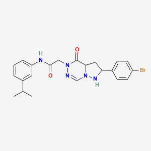 2-[2-(4-bromophenyl)-4-oxo-4H,5H-pyrazolo[1,5-d][1,2,4]triazin-5-yl]-N-[3-(propan-2-yl)phenyl]acetamide