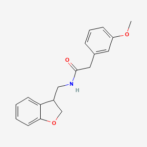 molecular formula C18H19NO3 B2829785 N-[(2,3-dihydro-1-benzofuran-3-yl)methyl]-2-(3-methoxyphenyl)acetamide CAS No. 1795702-42-9