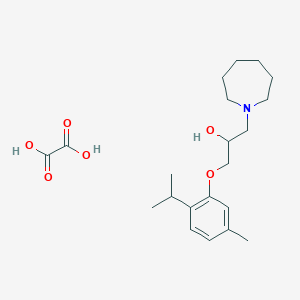 molecular formula C21H33NO6 B2829799 1-(Azepan-1-yl)-3-(2-isopropyl-5-methylphenoxy)propan-2-ol oxalate CAS No. 1216459-86-7