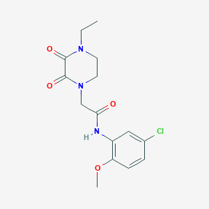 N-(5-chloro-2-methoxyphenyl)-2-(4-ethyl-2,3-dioxopiperazin-1-yl)acetamide