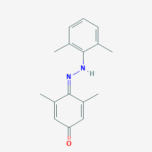 molecular formula C16H18N2O B282981 4-[(2,6-dimethylphenyl)hydrazinylidene]-3,5-dimethylcyclohexa-2,5-dien-1-one 