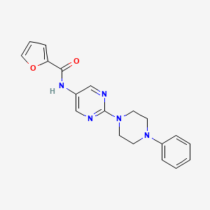 molecular formula C19H19N5O2 B2829811 N-(2-(4-苯基哌嗪-1-基)嘧啶-5-基)呋喃-2-甲酰胺 CAS No. 1396685-84-9