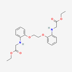 molecular formula C22H28N2O6 B2829816 Ethyl 2-[2-(2-{2-[(2-ethoxy-2-oxoethyl)amino]phenoxy}ethoxy)anilino]acetate CAS No. 866008-08-4