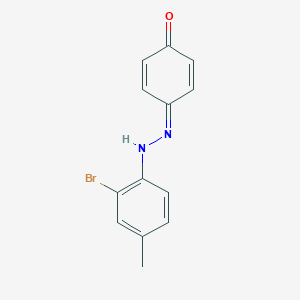 molecular formula C13H11BrN2O B282982 4-[(2-bromo-4-methylphenyl)hydrazinylidene]cyclohexa-2,5-dien-1-one 