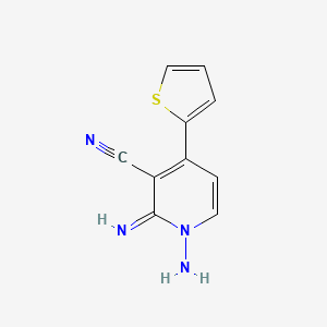 molecular formula C10H8N4S B2829822 1-Amino-2-imino-4-(2-thienyl)-1,2-dihydro-3-pyridinecarbonitrile CAS No. 108767-00-6