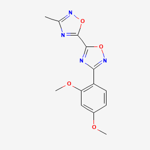 molecular formula C13H12N4O4 B2829832 3-(2,4-Dimethoxyphenyl)-3'-methyl-5,5'-bi-1,2,4-oxadiazole CAS No. 1775344-27-8