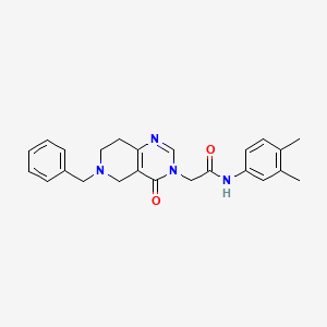 2-(6-benzyl-4-oxo-5,6,7,8-tetrahydropyrido[4,3-d]pyrimidin-3(4H)-yl)-N-(3,4-dimethylphenyl)acetamide