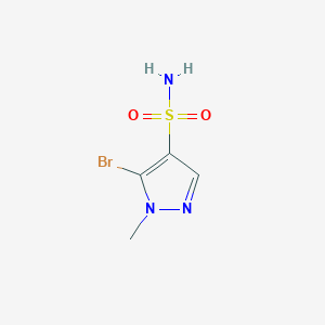 molecular formula C4H6BrN3O2S B2829837 5-bromo-1-methyl-1H-pyrazole-4-sulfonamide CAS No. 1334620-45-9