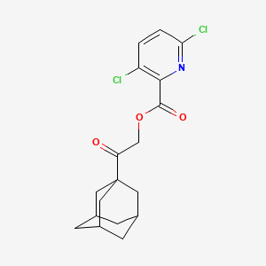 molecular formula C18H19Cl2NO3 B2829838 [2-(1-金刚烷基)-2-氧代乙基] 3,6-二氯吡啶-2-基甲酸酯 CAS No. 874598-05-7