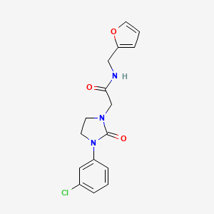 molecular formula C16H16ClN3O3 B2829841 2-(3-(3-chlorophenyl)-2-oxoimidazolidin-1-yl)-N-(furan-2-ylmethyl)acetamide CAS No. 1251578-38-7