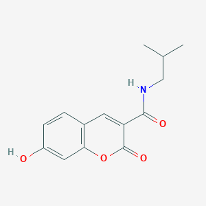 molecular formula C14H15NO4 B2829843 7-hydroxy-N-(2-methylpropyl)-2-oxo-2H-chromene-3-carboxamide CAS No. 91153-72-9