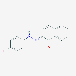 molecular formula C16H11FN2O B282985 (2E)-2-[(4-fluorophenyl)hydrazinylidene]naphthalen-1-one 