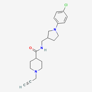 N-{[1-(4-chlorophenyl)pyrrolidin-3-yl]methyl}-1-(prop-2-yn-1-yl)piperidine-4-carboxamide