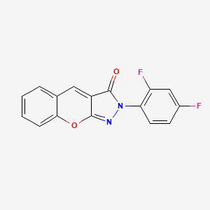 molecular formula C16H8F2N2O2 B2829853 2-(2,4-difluorophenyl)chromeno[2,3-c]pyrazol-3(2H)-one CAS No. 1114903-23-9