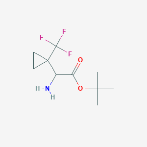 Tert-butyl 2-amino-2-[1-(trifluoromethyl)cyclopropyl]acetate
