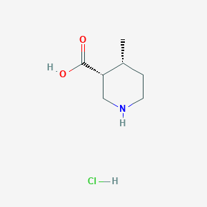 molecular formula C7H14ClNO2 B2829870 (3R,4R)-4-甲基哌啶-3-甲酸盐酸盐 CAS No. 2227717-95-3