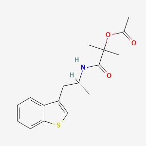 molecular formula C17H21NO3S B2829874 1-((1-(Benzo[b]thiophen-3-yl)propan-2-yl)amino)-2-methyl-1-oxopropan-2-yl acetate CAS No. 2034470-44-3