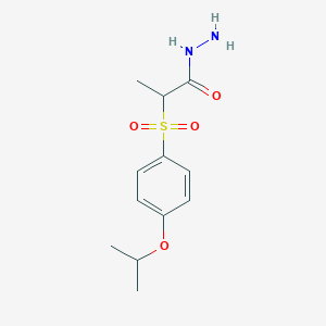 molecular formula C12H18N2O4S B2829875 2-[4-(异丙氧基)苯磺酰]丙酰肼 CAS No. 1797296-45-7