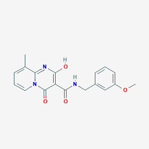 molecular formula C18H17N3O4 B2829878 2-羟基-N-(3-甲氧基苄基)-9-甲基-4-氧代-4H-吡啶并[1,2-a]嘧啶-3-甲酸酰胺 CAS No. 886895-00-7