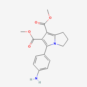 molecular formula C17H18N2O4 B2829881 6,7-二甲基-5-(4-氨基苯基)-2,3-二氢-1H-吡咯啉-6,7-二羧酸二乙酯 CAS No. 1087792-56-0