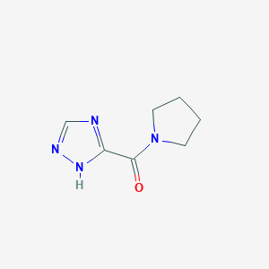 molecular formula C7H10N4O B2829885 5-(pyrrolidin-1-ylcarbonyl)-1H-1,2,4-triazole CAS No. 1470113-85-9