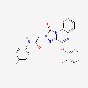 molecular formula C27H25N5O3 B2829893 2-[4-(2,3-二甲基苯氧基)-1-氧代[1,2,4]三唑并[4,3-a]喹喔啉-2(1H)-基]-N-(4-乙基苯基)乙酰胺 CAS No. 1185040-77-0