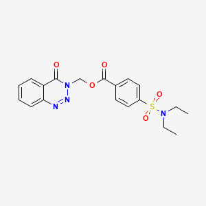 molecular formula C19H20N4O5S B2829900 (4-Oxo-1,2,3-benzotriazin-3-yl)methyl 4-(diethylsulfamoyl)benzoate CAS No. 473397-62-5