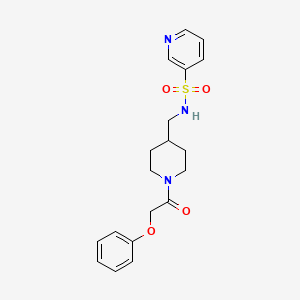 molecular formula C19H23N3O4S B2829902 N-((1-(2-phenoxyacetyl)piperidin-4-yl)methyl)pyridine-3-sulfonamide CAS No. 1235016-26-8