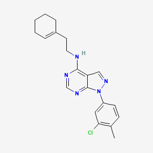 1-(3-chloro-4-methylphenyl)-N-(2-(cyclohex-1-en-1-yl)ethyl)-1H-pyrazolo[3,4-d]pyrimidin-4-amine