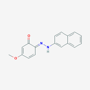 molecular formula C17H14N2O2 B282991 (6E)-3-methoxy-6-(naphthalen-2-ylhydrazinylidene)cyclohexa-2,4-dien-1-one 