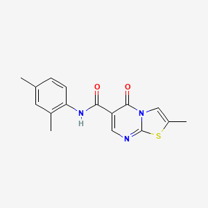 molecular formula C16H15N3O2S B2829916 N-(2,4-二甲基苯基)-2-甲基-5-氧代-5H-噻唑并[3,2-a]嘧啶-6-甲酰胺 CAS No. 896340-24-2