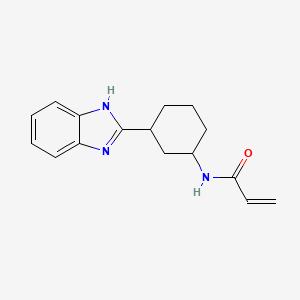 molecular formula C16H19N3O B2829919 N-[3-(1H-Benzimidazol-2-yl)cyclohexyl]prop-2-enamide CAS No. 2249206-65-1