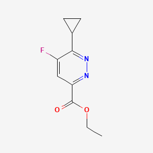 molecular formula C10H11FN2O2 B2829931 Ethyl 6-cyclopropyl-5-fluoropyridazine-3-carboxylate CAS No. 1800231-80-4