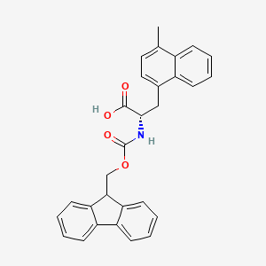 molecular formula C29H25NO4 B2829933 (2S)-2-(9H-Fluoren-9-ylmethoxycarbonylamino)-3-(4-methylnaphthalen-1-yl)propanoic acid CAS No. 2350025-85-1
