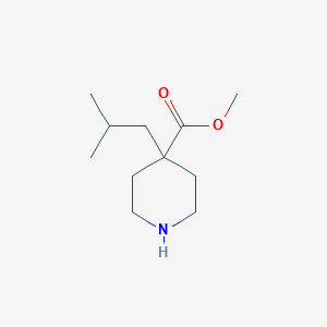 molecular formula C11H21NO2 B2829934 Methyl 4-(2-methylpropyl)piperidine-4-carboxylate CAS No. 1507490-23-4
