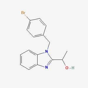 molecular formula C16H15BrN2O B2829941 1-(1-(4-bromobenzyl)-1H-benzo[d]imidazol-2-yl)ethanol CAS No. 571919-57-8