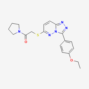 molecular formula C19H21N5O2S B2829942 2-[[3-(4-Ethoxyphenyl)-[1,2,4]triazolo[4,3-b]pyridazin-6-yl]sulfanyl]-1-pyrrolidin-1-ylethanone CAS No. 852376-93-3